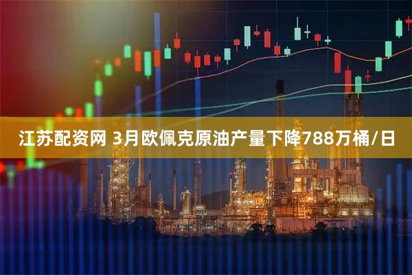 江苏配资网 3月欧佩克原油产量下降788万桶/日