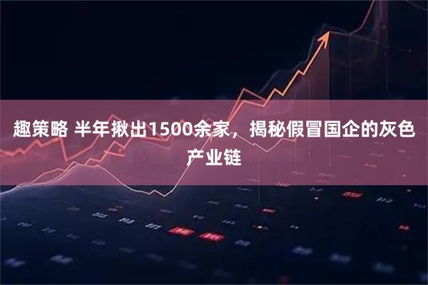 趣策略 半年揪出1500余家，揭秘假冒国企的灰色产业链